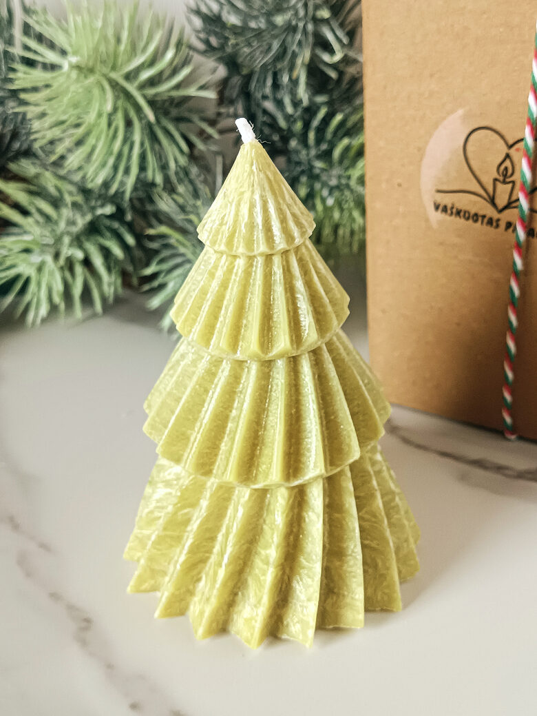 Žvakė „Kalėdinė Eglutė“ iš palmių vaško (be kvapo)